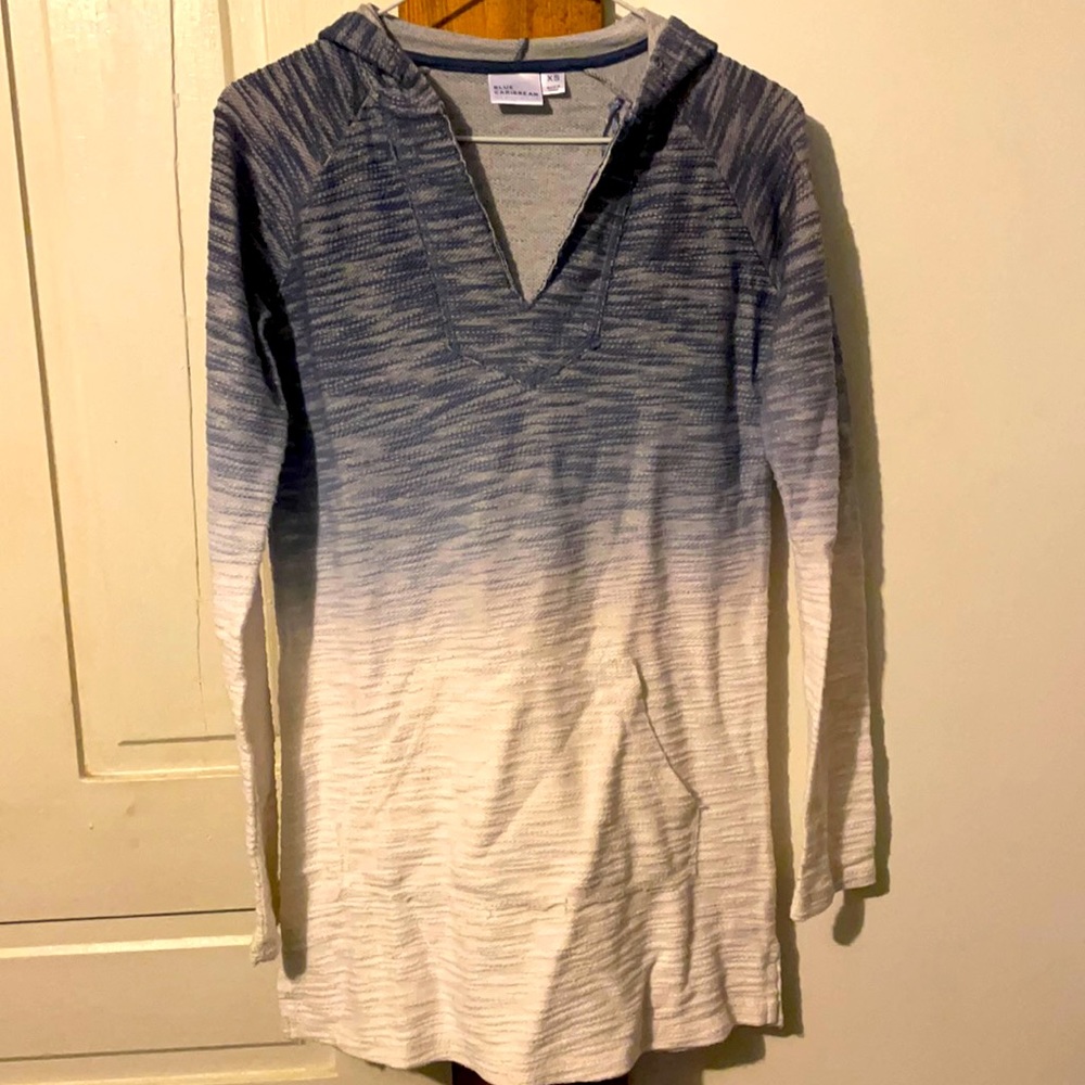 Blue ombre, Blue Caribbean Hoodie